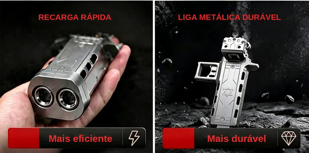 Recarga rápida e liga metálica durável
