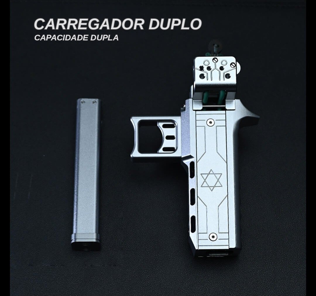 Estilingue com carregador duplo ao lado